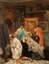 Een verzamelaar van schilderijen ten tijde van Augustus, 1867